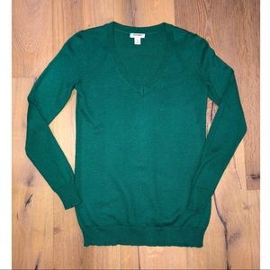 Jewel-tone green Old Navy V-Neck Sweater